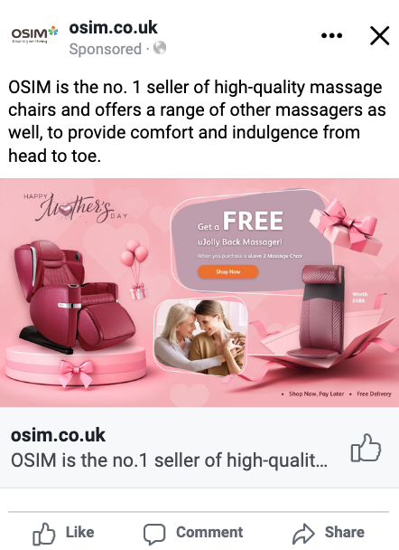 facebook ads example